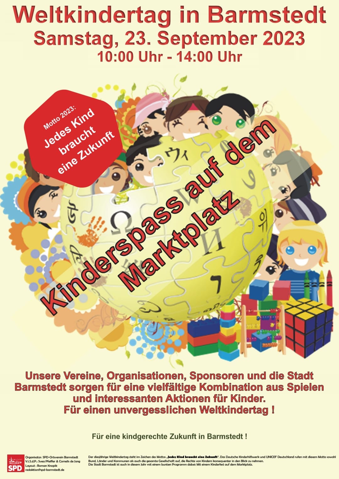 Kinderspass am Weltkindertag in Barmstedt