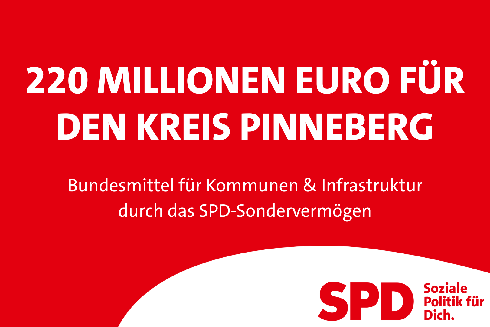 SPD hält Wort: Über 220 Millionen Euro Bundesmittel für Investitionen im Kreis Pinneberg